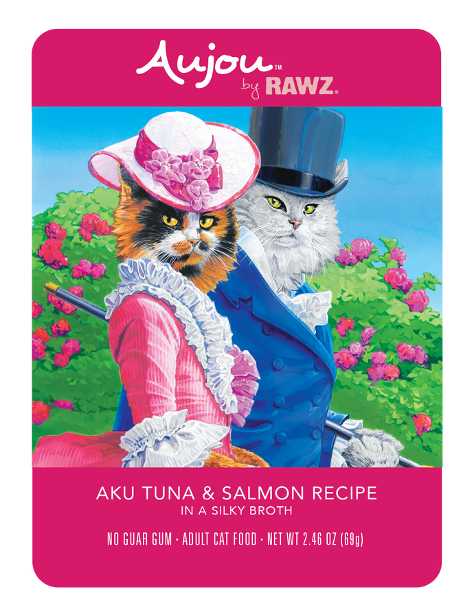 RAWZ Cat Aujou Pouches Aku Tuna & Salmon