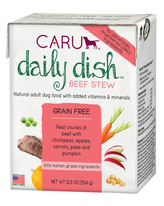 Caru Daily Dish Dog Stew Beef