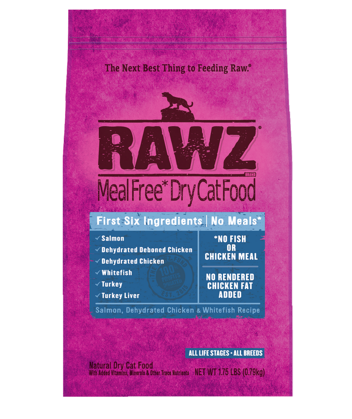 Rawz Cat Dry Salmon, Dehydrated Chicken, Turkey & Whitefish