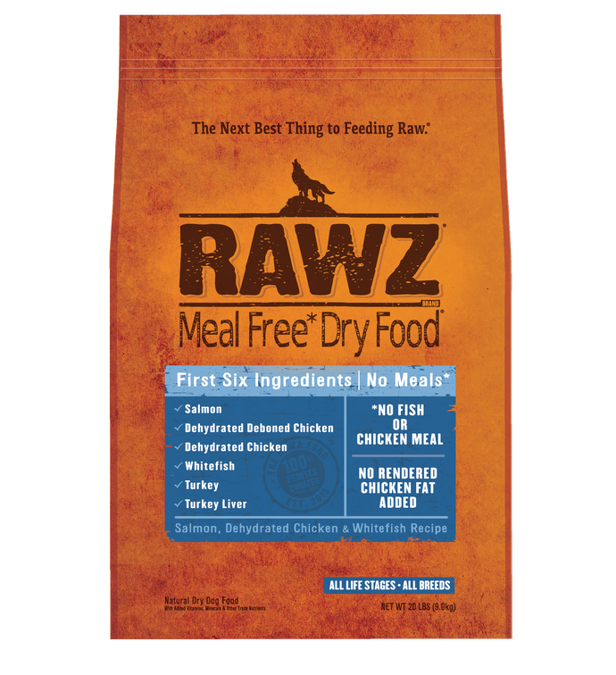 Rawz Dog Dry Salmon, Dehydrated Chicken, Turkey & Whitefish